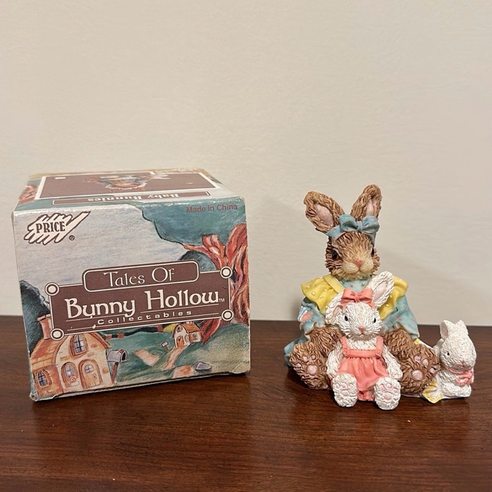 Vintage Baby Bunnies Figurine